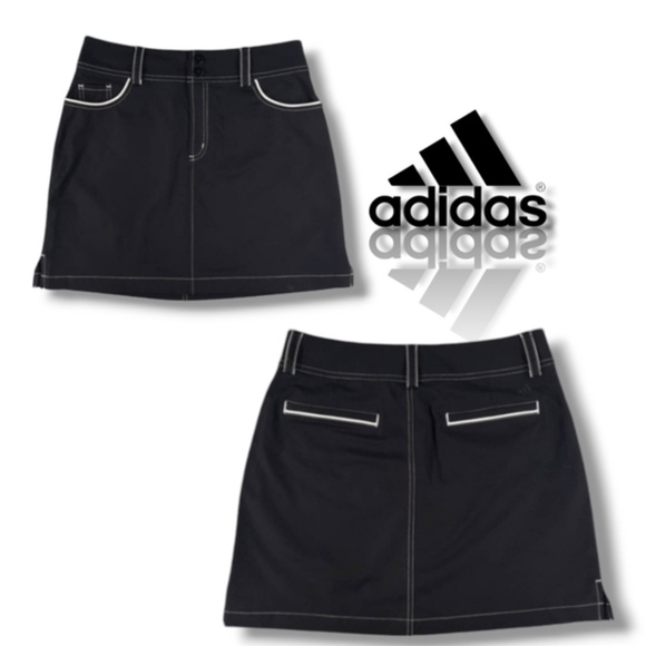Adidas Climacool Black Women Athletic Golf Tennis Sport Mini Skirt Size 12 - Picture 1 of 6